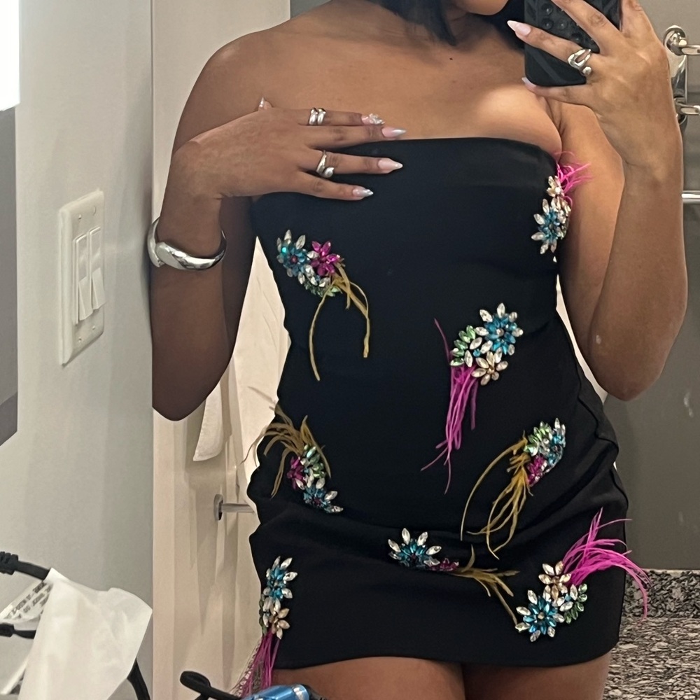 NASTY GAL EMBELLISHED MINI DRESS